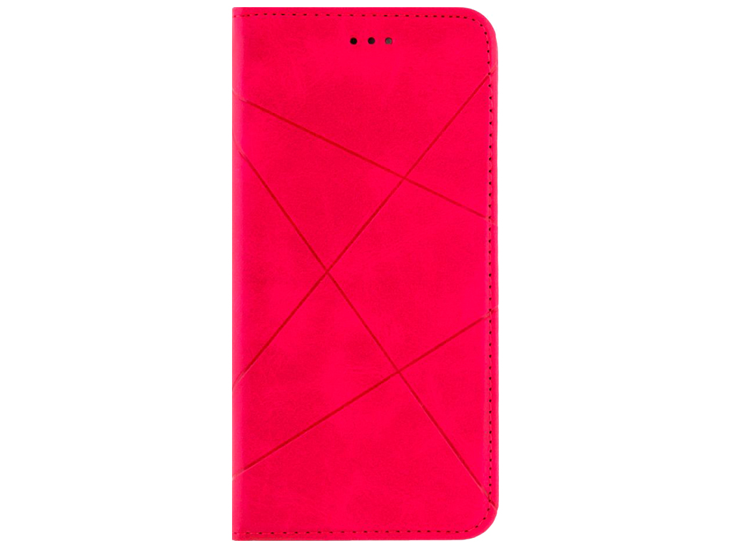 Чехол-книжка Business Leather для Samsung Galaxy A22 A225F (2021) Цвет Малиновый