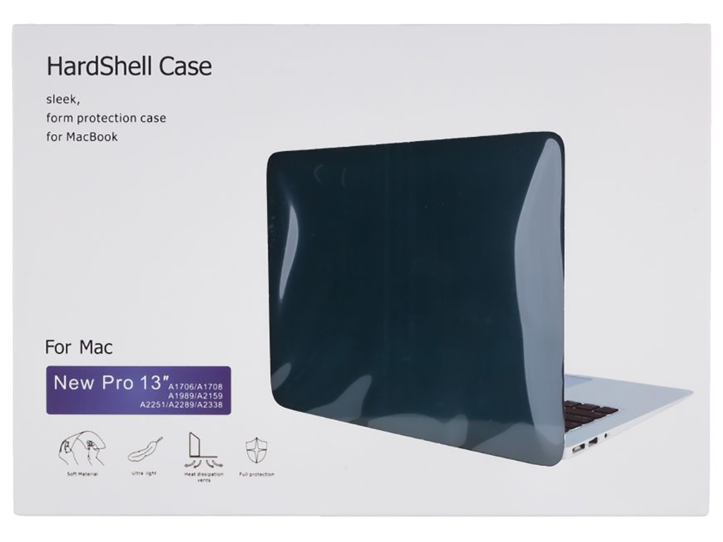 Чехол HardShell Case for MacBook 13.3 Pro (A1706/A1708/A1989/A2159/A2289/A2251/A2338) Цвет D-Green