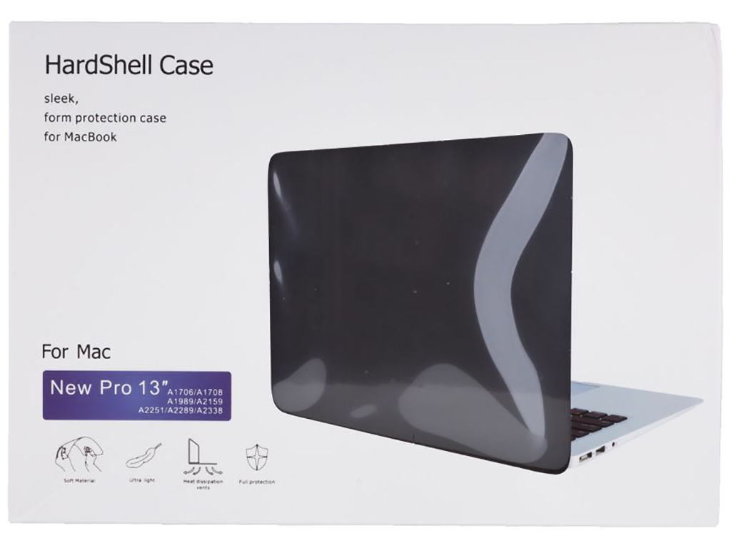 Чехол HardShell Case for MacBook 13.3 Pro (A1706/A1708/A1989/A2159/A2289/A2251/A2338) Цвет Gray