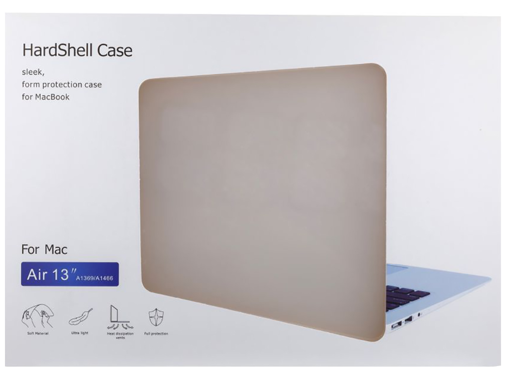 Чехол HardShell Case for MacBook 13.3 Air (A1369/A1466) Цвет Gray