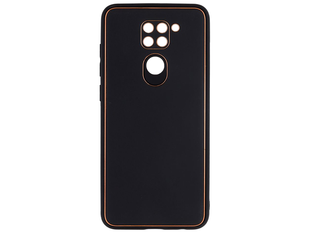 Чохол Leather Gold with Frame without Logo для Xiaomi Redmi Note 9 Колір 2, Black