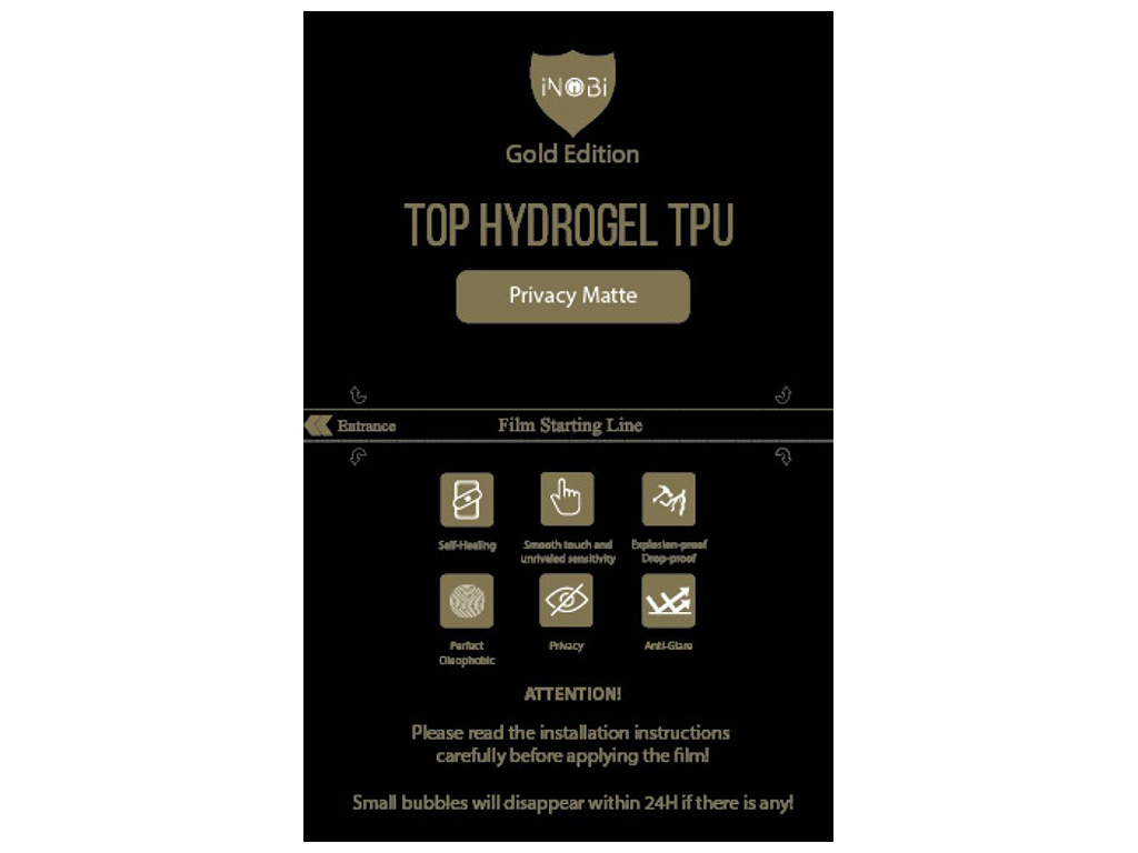 Гидро-гель плёнка iNobi Gold Edition Privacy Matte PG-009 25 штук Цвет Прозрачный