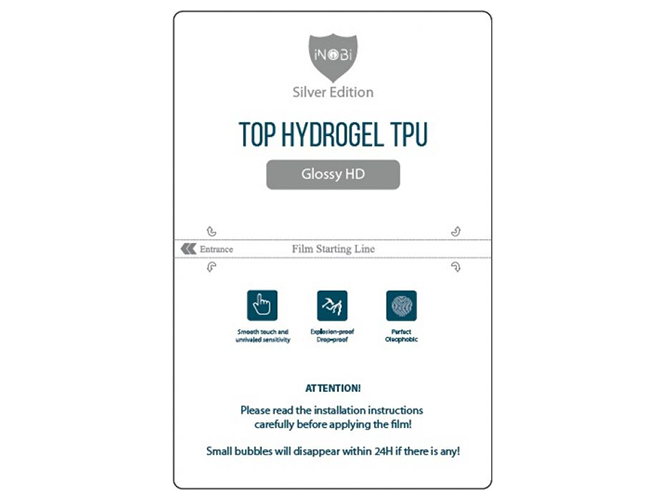 ПОШТУЧНО! Гідро-гель плівка iNobi Silver Edition HD Glossy PS-001 1 шт, Прозорий