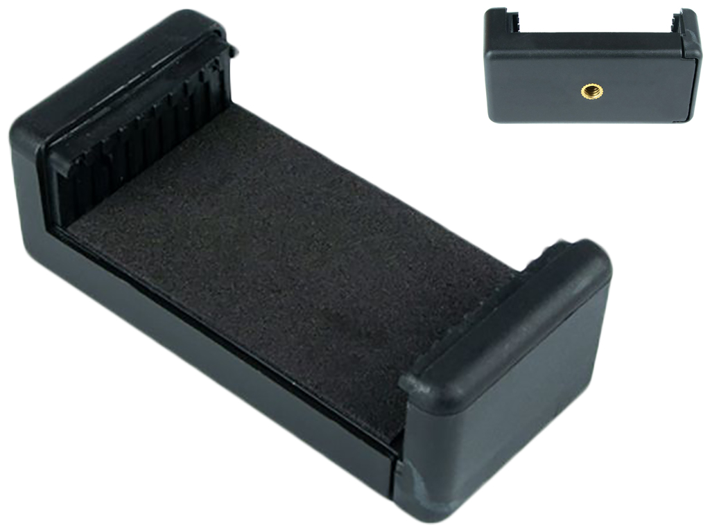 Зажим для телефона на штатив двухсторонний, Цвет Черный