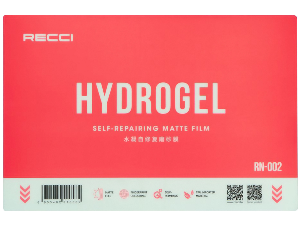 НАБІР Гідро-гель Плівка Recci Matte 5A RN-002 50 шт Мат + QR Hoco Колір Прозорий