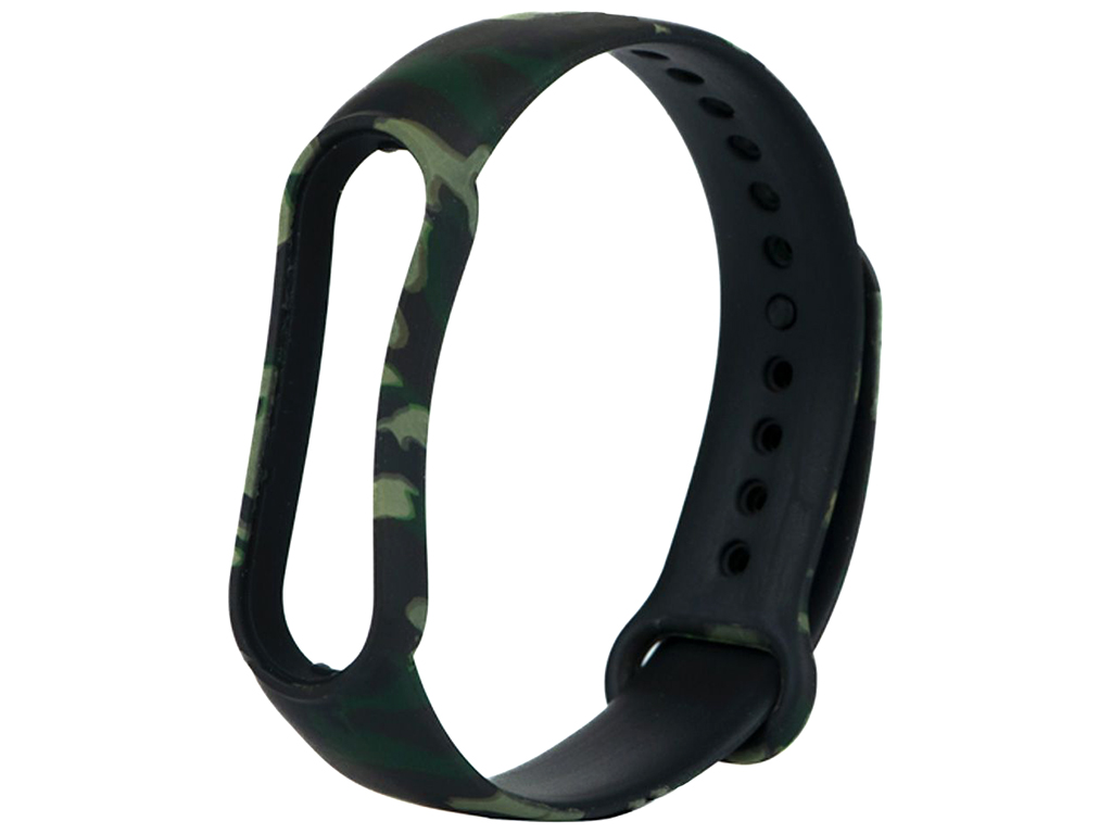 Ремешок для Xiaomi Mi Band 5 / 6 Сamouflage Цвет green