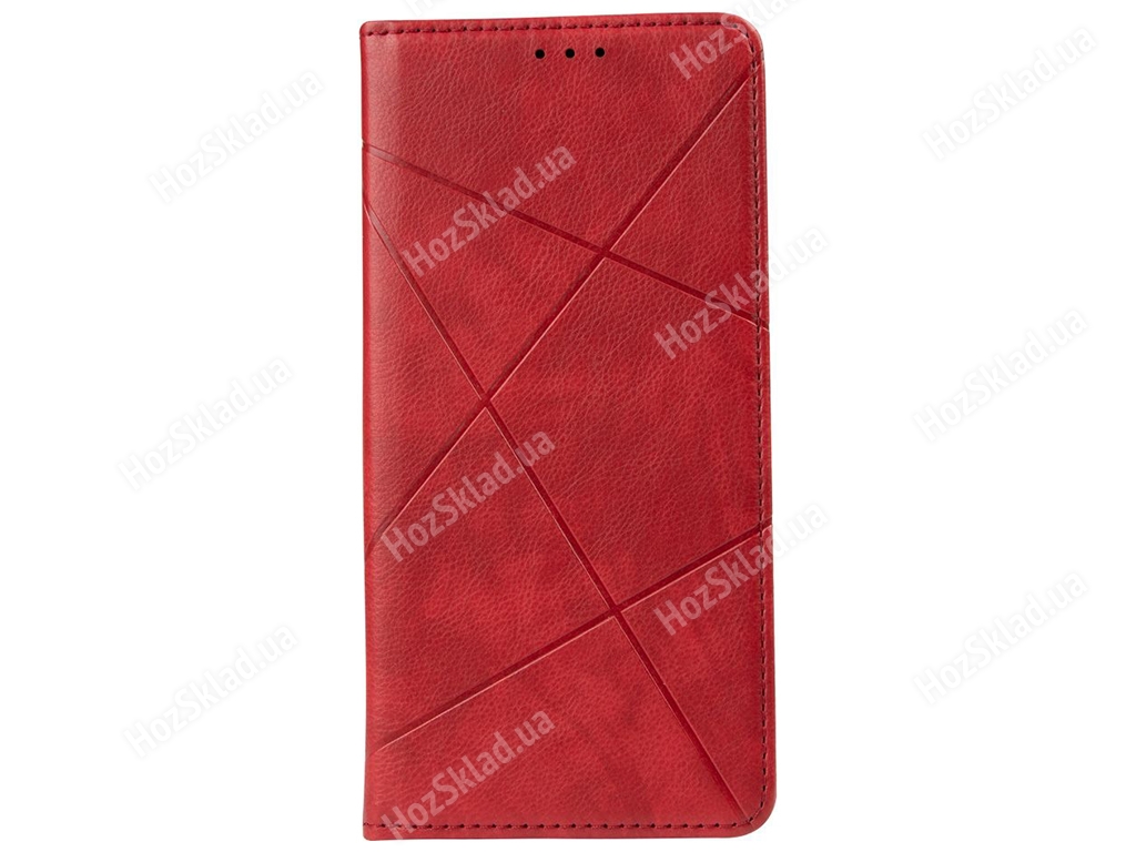 Чехол-книжка Business Leather для Realme Q3t Цвет Красный