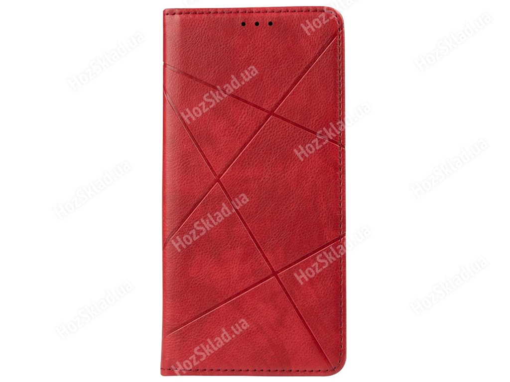 Чехол-книжка Business Leather для Samsung Galaxy A03 Цвет Красный