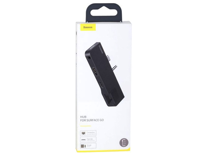 Хаб Baseus USB 3.0 /Type-C/RJ45/AUX CAHUB-FG, черный, мятая упаковка