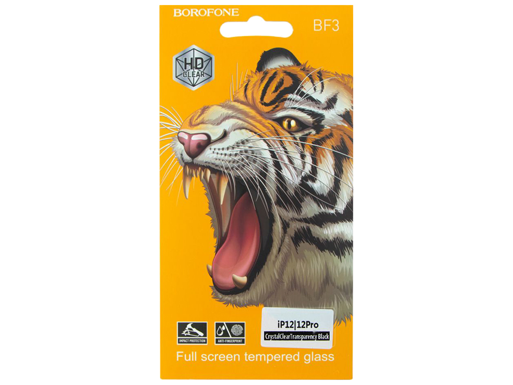 Захисне скло Borofone BF3 HD for Apple Iphone 12/12 Pro Колір Чорний