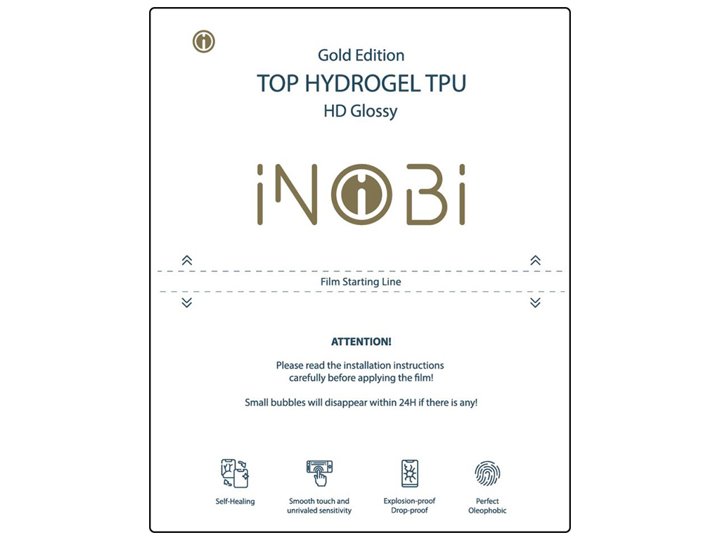 Гидро-гель плёнка iNobi Notebook Gold Edition HD Glossy NG-001 50 штук Цвет Прозрачный