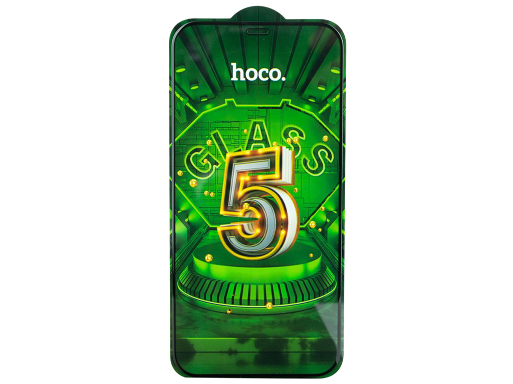 ПОШТУЧНО (тех.пак) Защитное стекло Hoco G12 5D for Apple Iphone 12/12 Pro Чёрный
