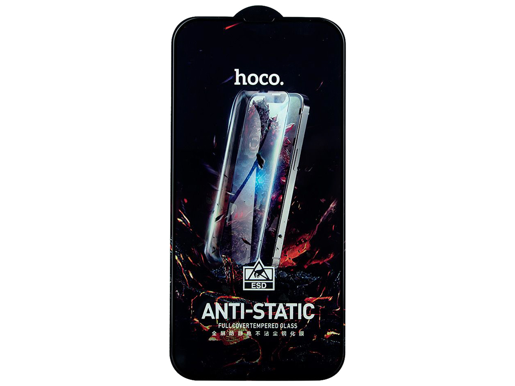 ПОШТУЧНО (тех.пак) Защитное стекло Hoco G10 HD Anti-static for Apple Iphone 13 Pro Max/14 Plus Чёрны