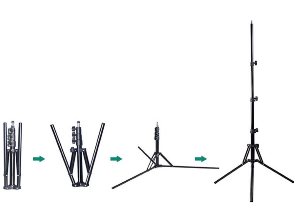 Штатив 2.1м Складной мятая упаковка Цвет Чёрный