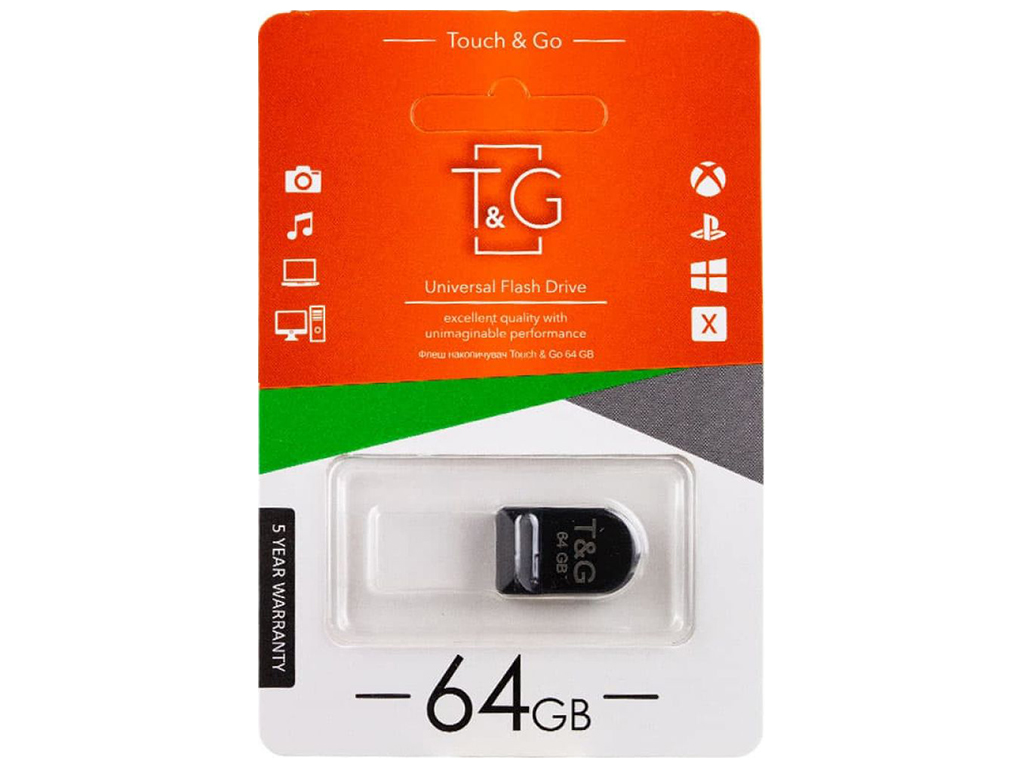 USB флеш-накопичувач 3.0 T&G 64gb Shorty 010, Чорний