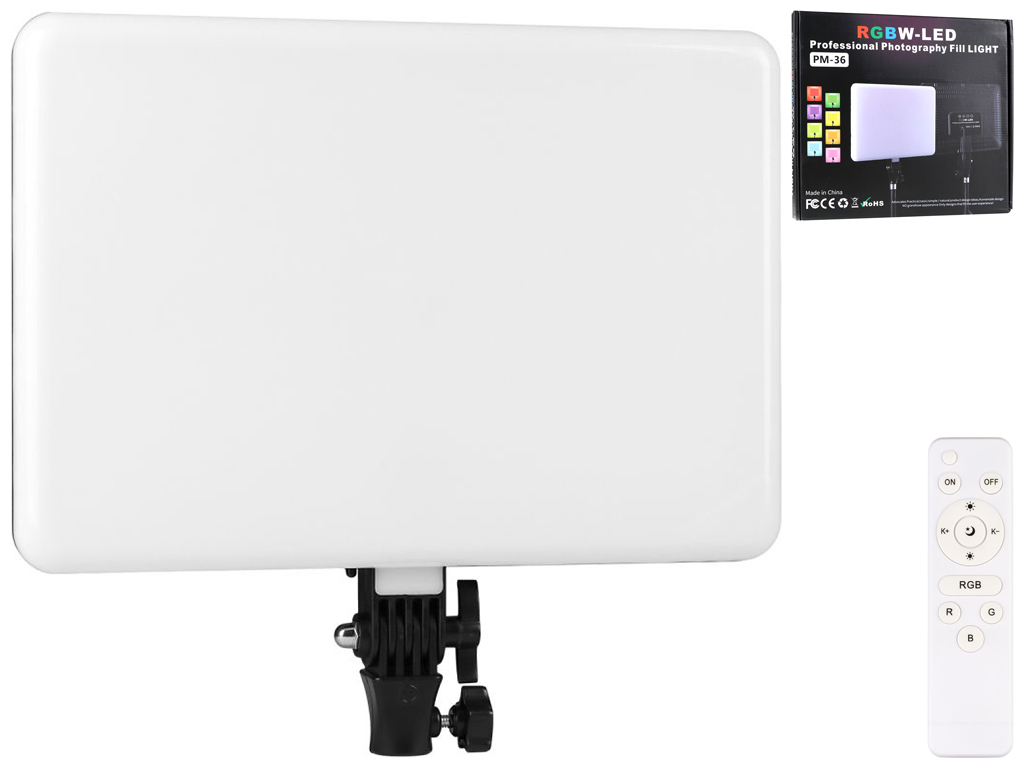 Лампа LED RGB Camera Light 14 (PM-36) мятая упаковка, Чёрный