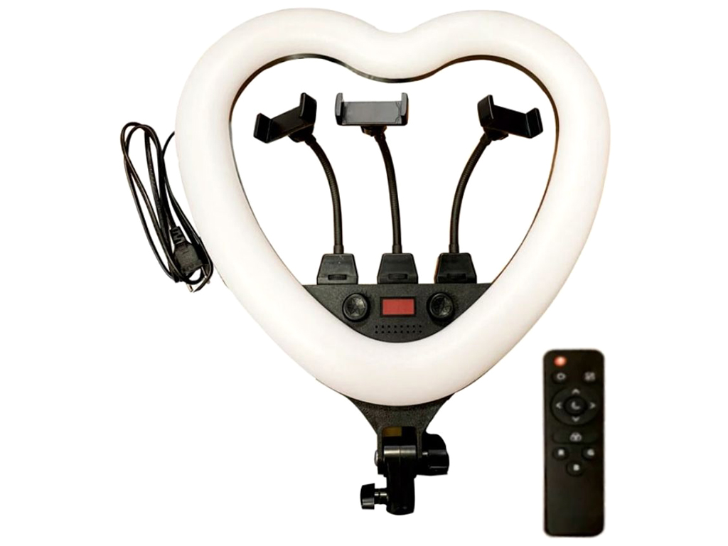 Лампа RGB MJ48 48cm Remote (Heart Style) м'ята упаковка, Колір Чорний