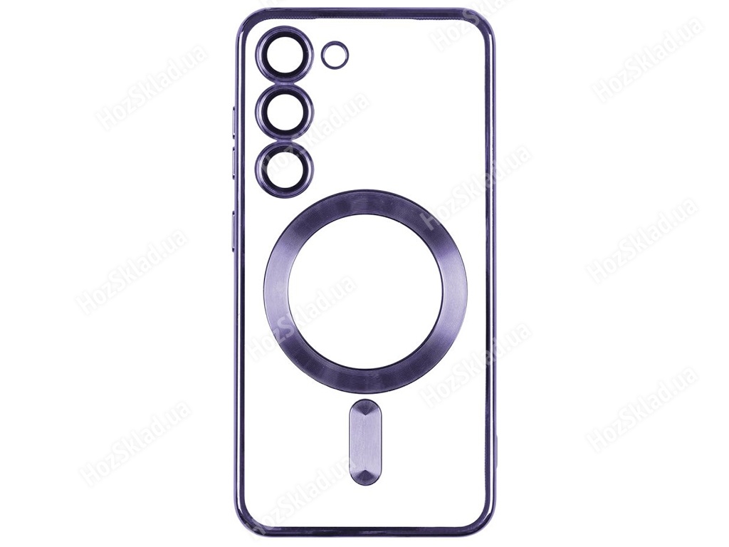 Чехол TPU Metallic Full Camera with Magsafe для Samsung Galaxy S23 Plus Цвет Dark Purple