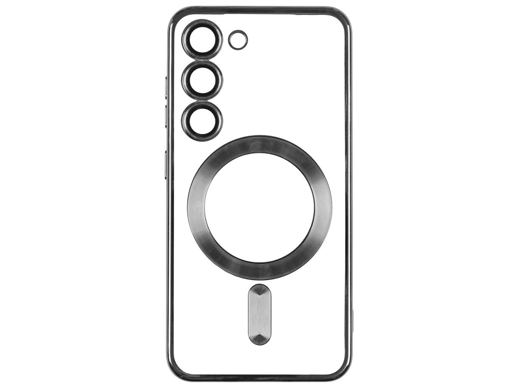 Чехол TPU Metallic Full Camera with Magsafe для Samsung Galaxy S21 Plus Цвет Black