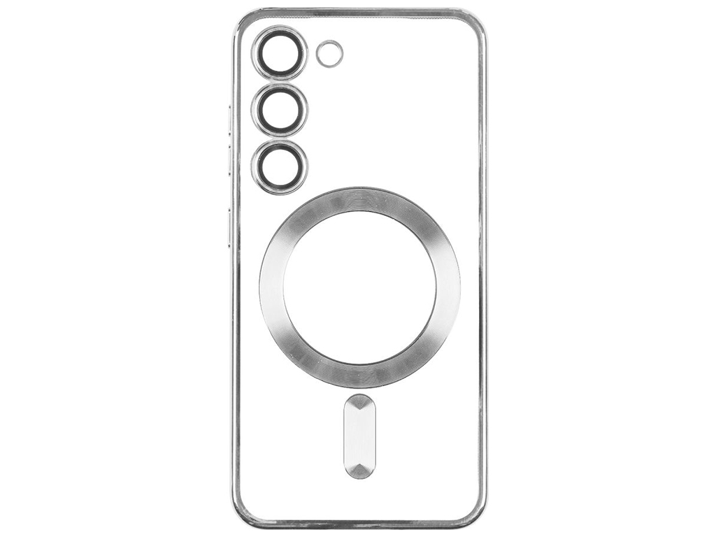 Чохол TPU Metallic Full Camera with Magsafe для Samsung Galaxy S21 Plus Колір Silver