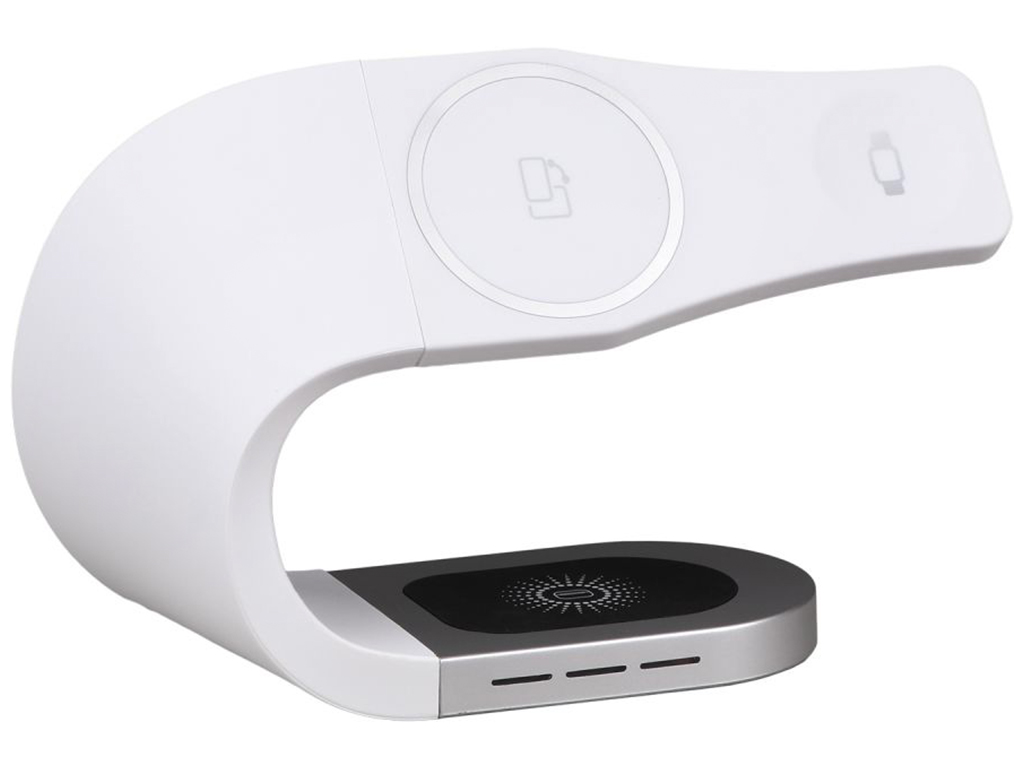 Беспроводное Зарядное Устройство с MagSafe Y35 3in1 3.0A 15W, белое, мятая упаковка