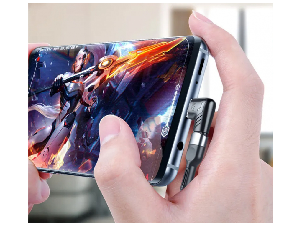 Адаптер Magnetic Type-C 120W угловой 90 градусов Цвет Черный