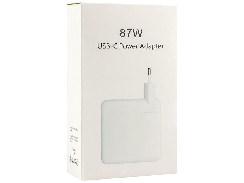 Сетевое Зарядное Устройство Macbook USB-C PD87W NO LOGO Цвет Белый