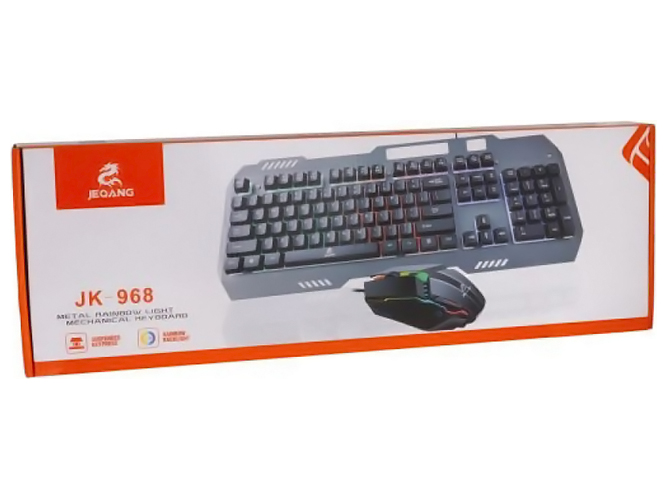 Клавіатура і Миша Ігрові JEQANG JK-968 м'ята упаковка, Колір Чорний