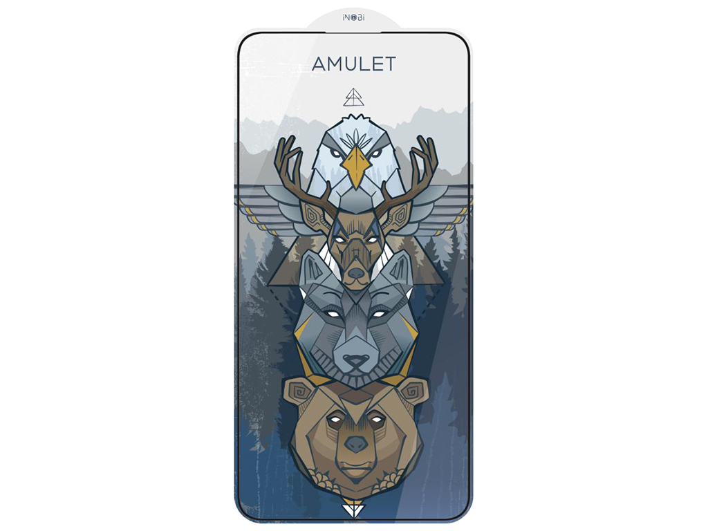 Защитное стекло Amulet 2.5D HD Antistatic for iPhone 15 Plus/16 Plus, цвет черный (цена за бокс 10шт