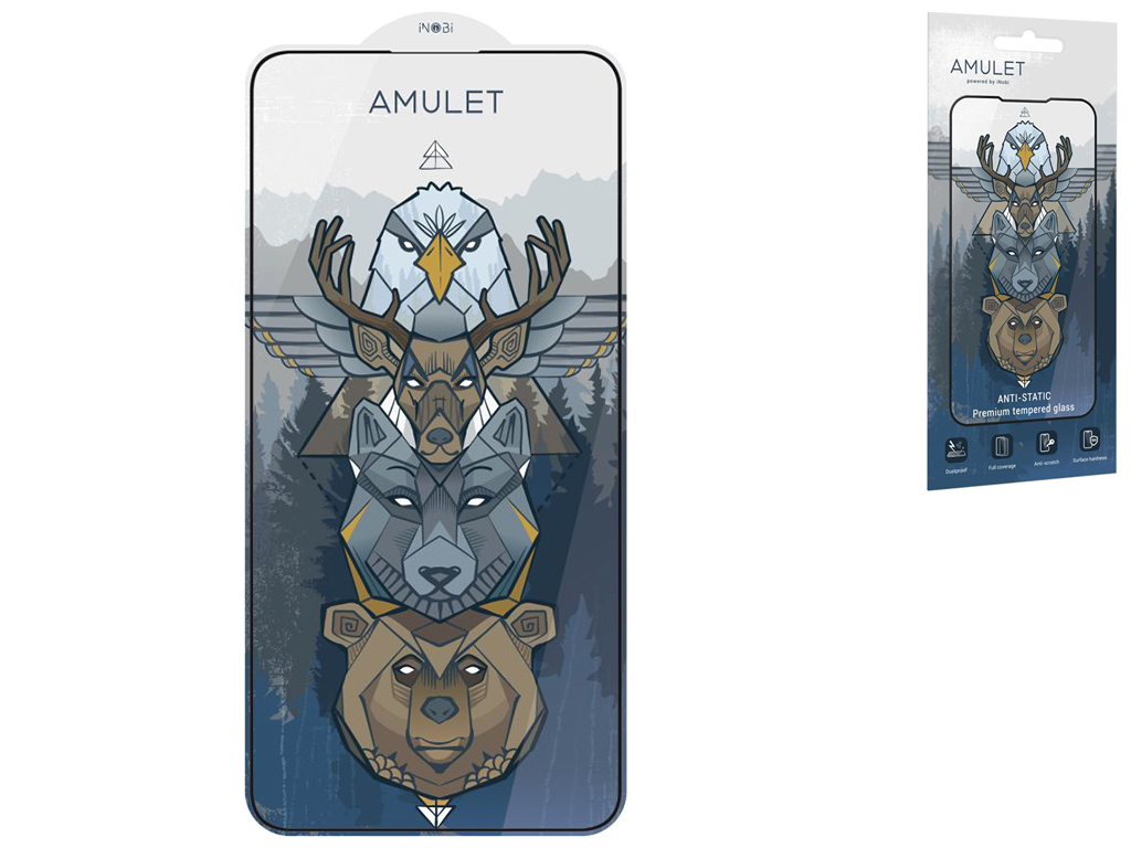 Защитное стекло AMULET 2.5D HD Antistatic for iPhone 15 Pro, Цвет Черный