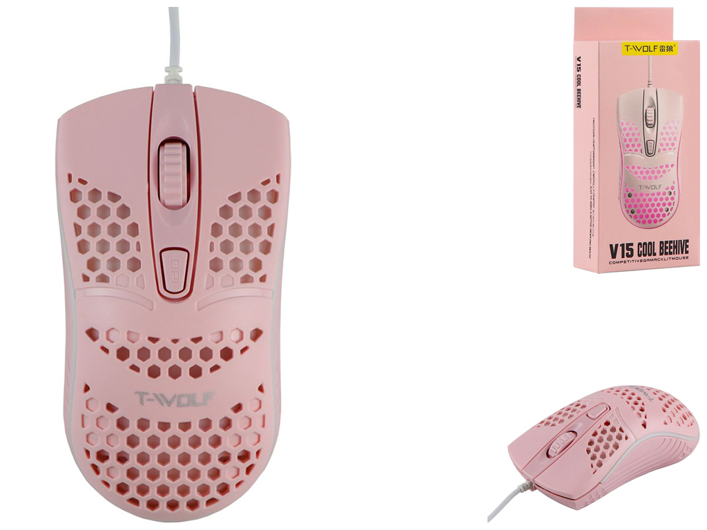USB Мышь TWolf V15 Цвет Розовый