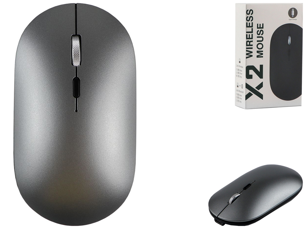 Беспроводная Мышь TWolf X2 Rechargeable 2.4G Цвет Серый