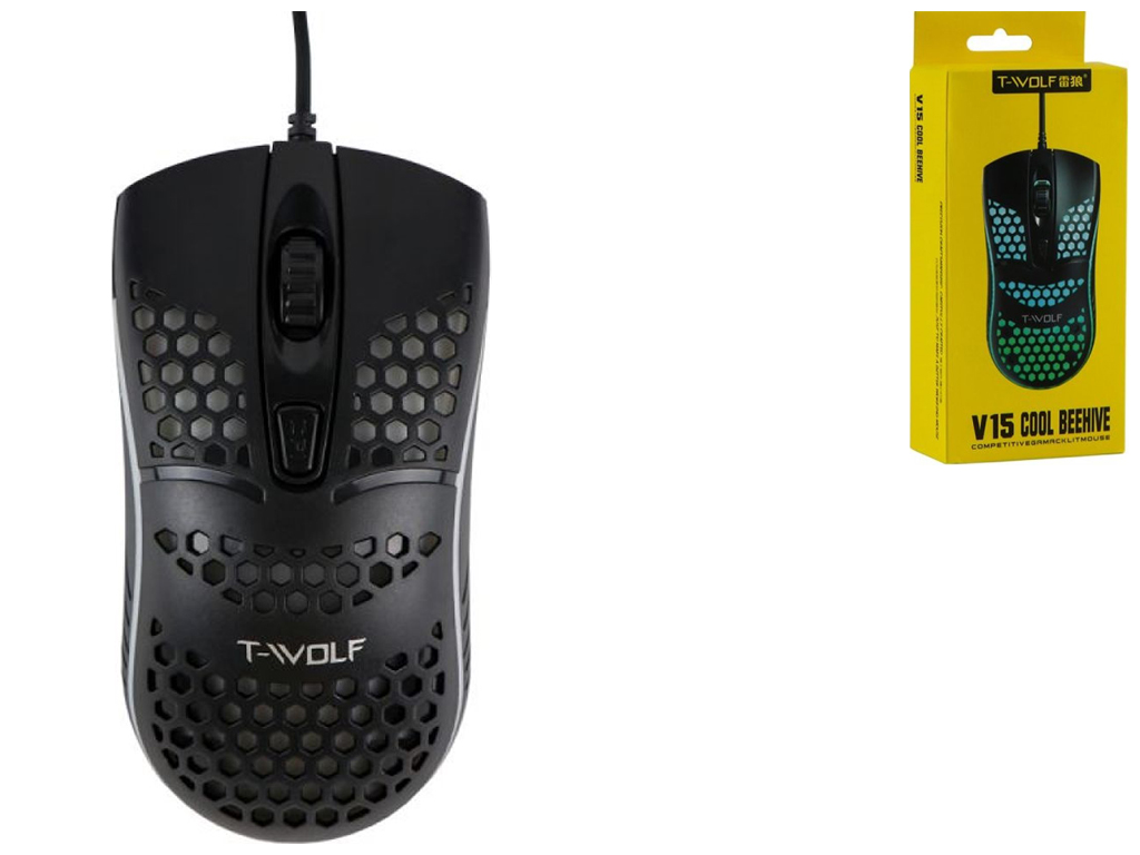USB Миша TWolf V15 м'ята упаковка, Колір Чорний