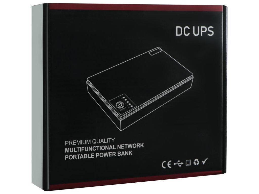 Источник бесперебойного питания UPS DC1018P, USB, DC, 5V+9V+12V, 10400mAh, цвет черный