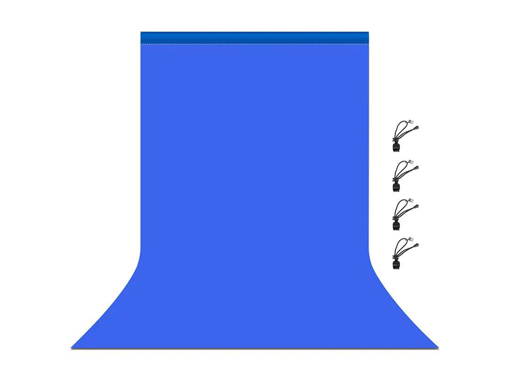 Тканинний фон Puluz PU5206 3х6 м, поліестер, щільність 75D, матова поверхня, колір синій