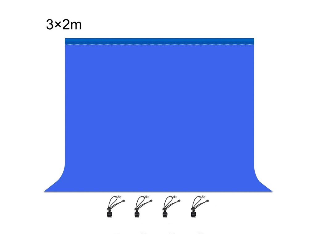 Фон тканинний Puluz PU5214, 3х2 метри, поліефірна бавовна, матова поверхня, колір синій