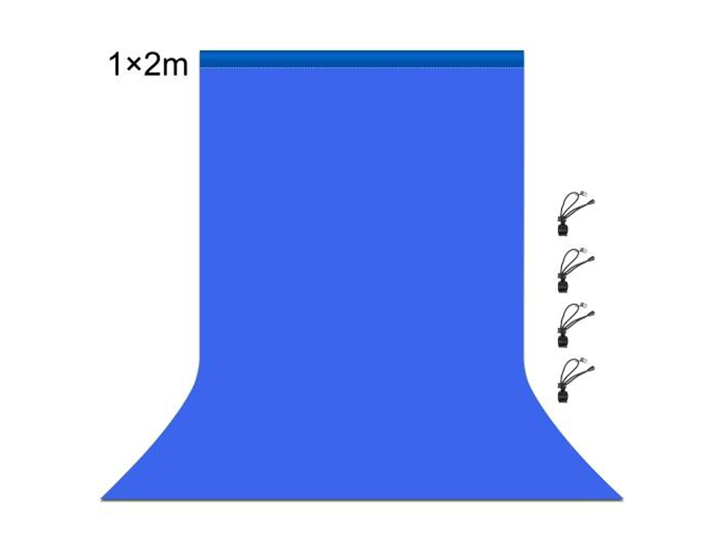 Фон Тканевый Puluz PU5209 1х2 м, плотная ткань, цвет синий