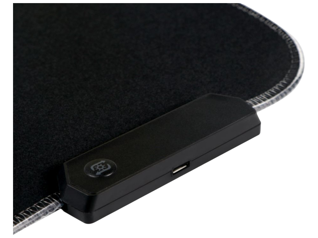 Килимок для миші TWolf P1 Rgb, гумова основа, Rgb-підсвічування, 250×300×4мм, колір чорний