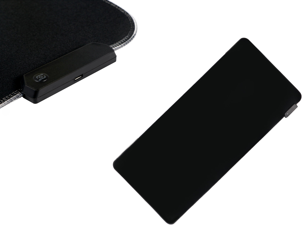 Коврик для мышки TWolf P4 RGB, резина, текстиль, 900×400×4мм, цвет черный