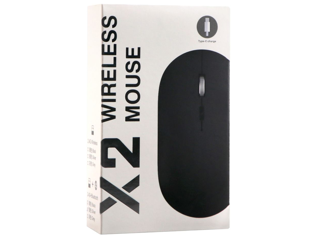 Беспроводная Мышь TWolf X2 Rechargeable 2.4G + Bluetooth Цвет Черный