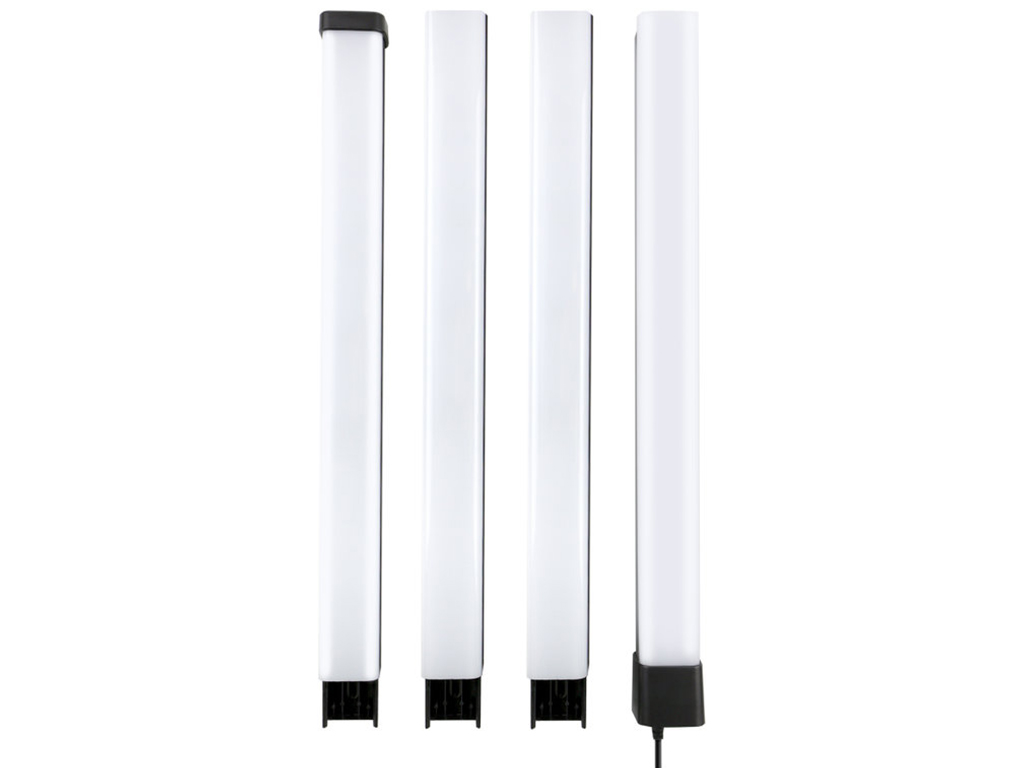 Лампа студийная DX24019-BT-2, RGB подсветка, 3000–6500K, ABS пластик, алюминий, цвет черный