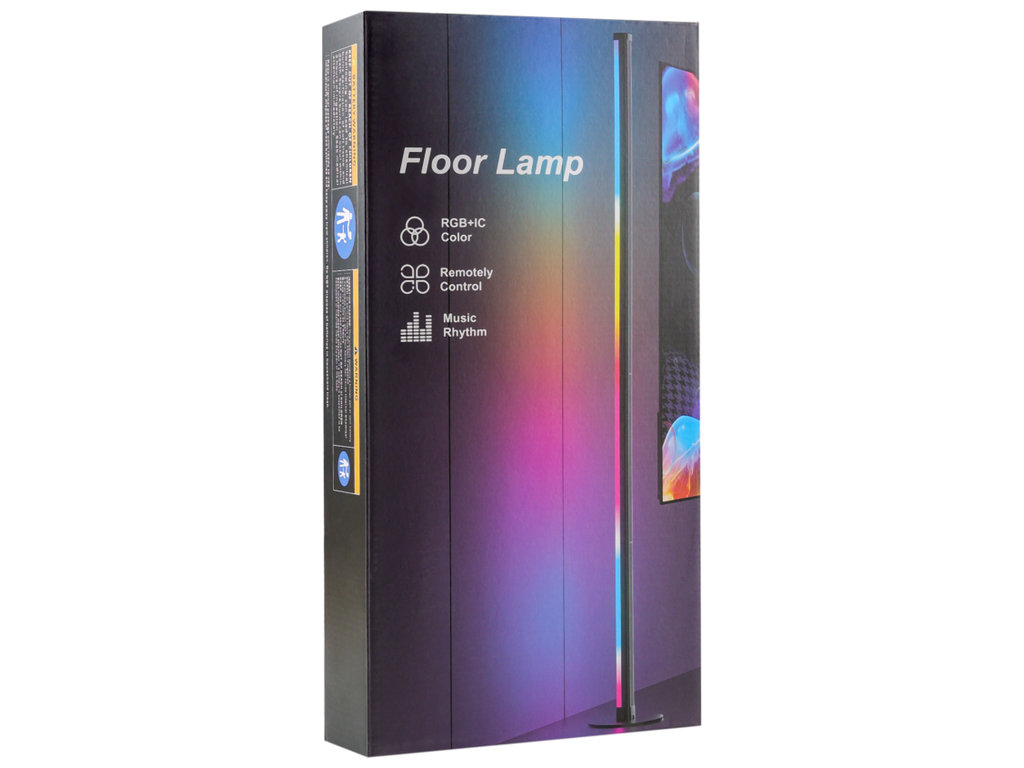 Лампа студийная DX24019-BT-2, RGB подсветка, 3000–6500K, ABS пластик, алюминий, цвет черный