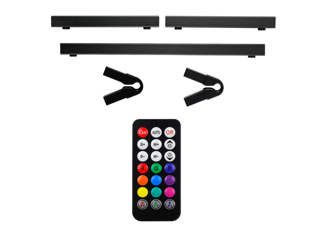 Лампа студийная DX23012-BT, RGB подсветка, 10Вт, 3000–6500K, ABS пластик, алюминий, 420×113×112мм