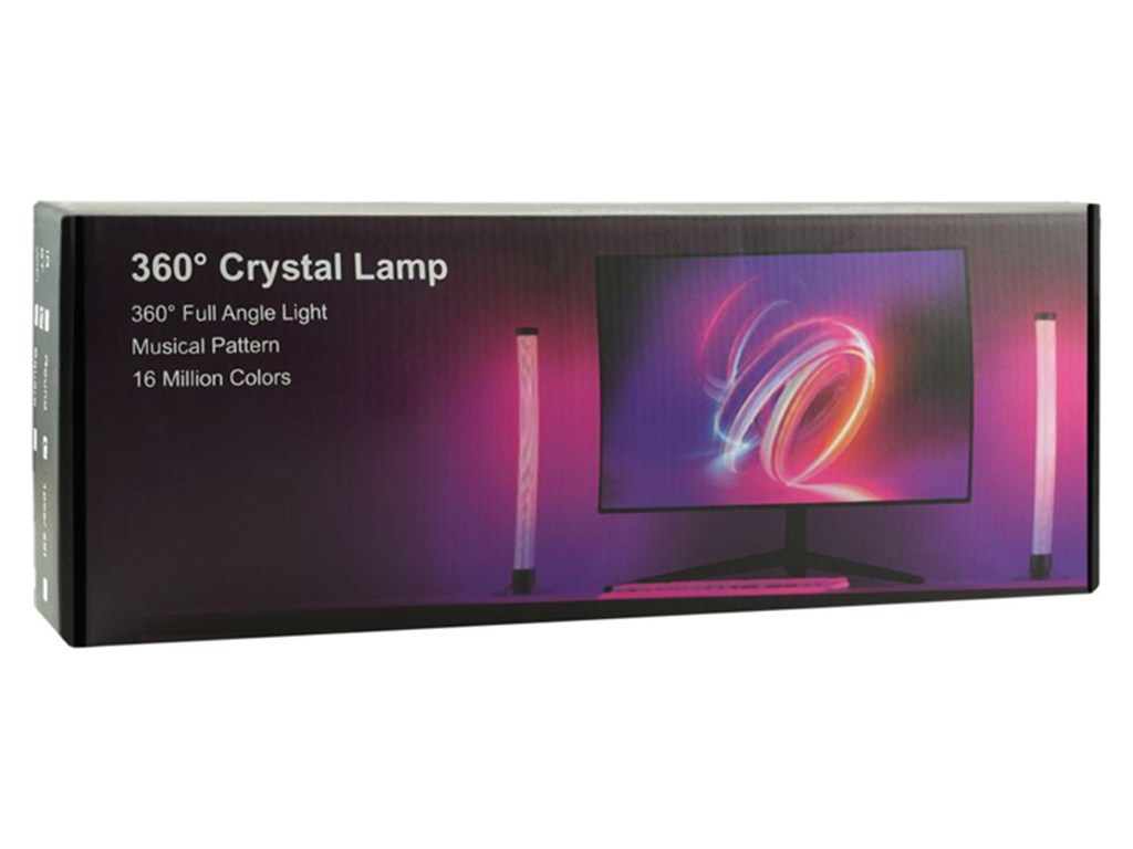 Студийная лампа DX24016-33CM-BT-2, RGB, 10 ватт, управление Bluetooth и пультом, цвет черный