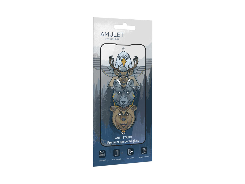 Защитное стекло Amulet 2.5D HD Antistatic for iPhone 16 Pro, черный
