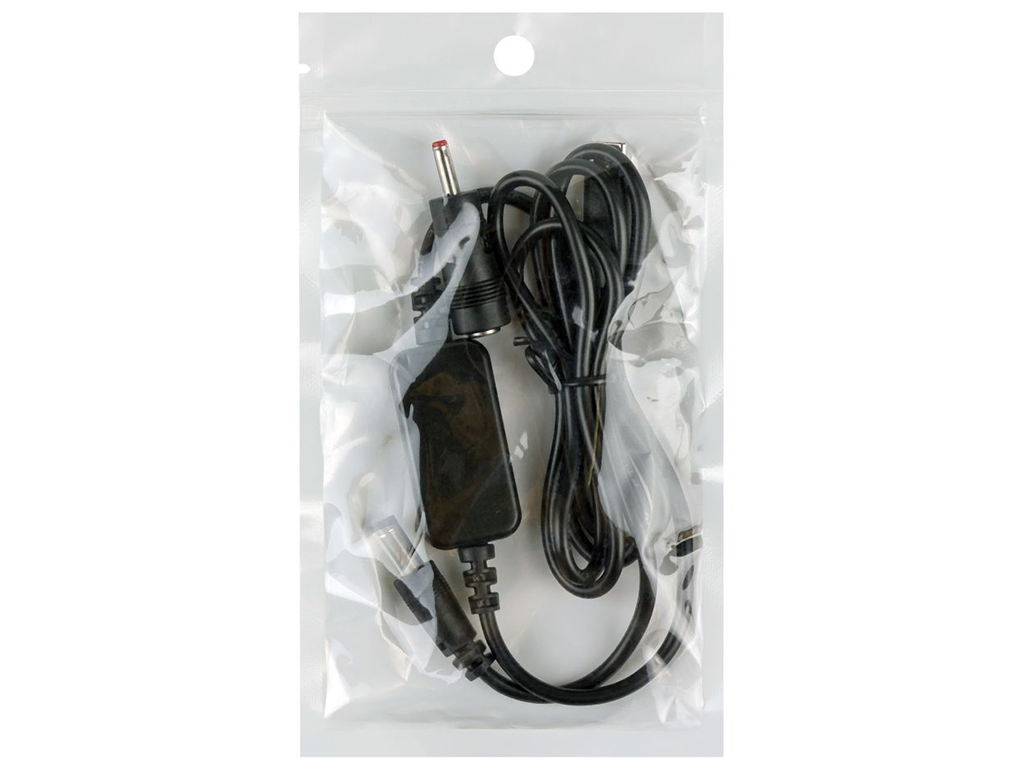 Кабель для роутера USB to DC с 5v на 9V(2A) или 12V(1.5A) 5.5х2.1/3.5x1.35мм с переключателем черный
