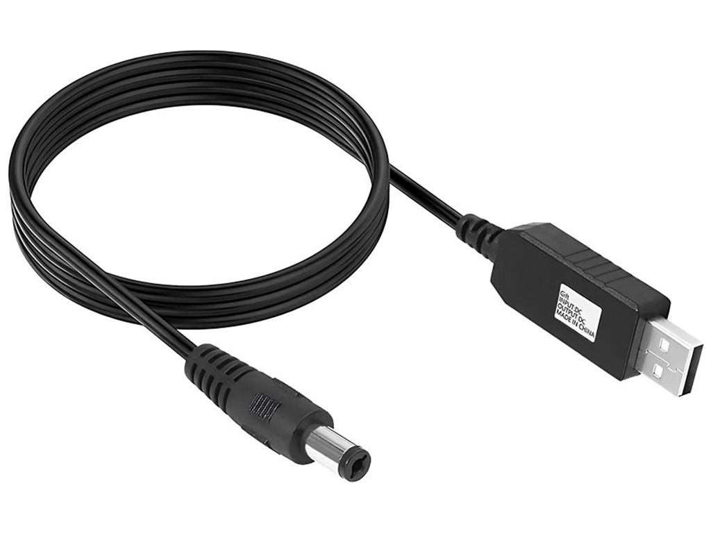 Кабель USB to DC для роутера LDO-888 з 5v на 9v 1.2A 5,5х2,1мм Колір Чорний