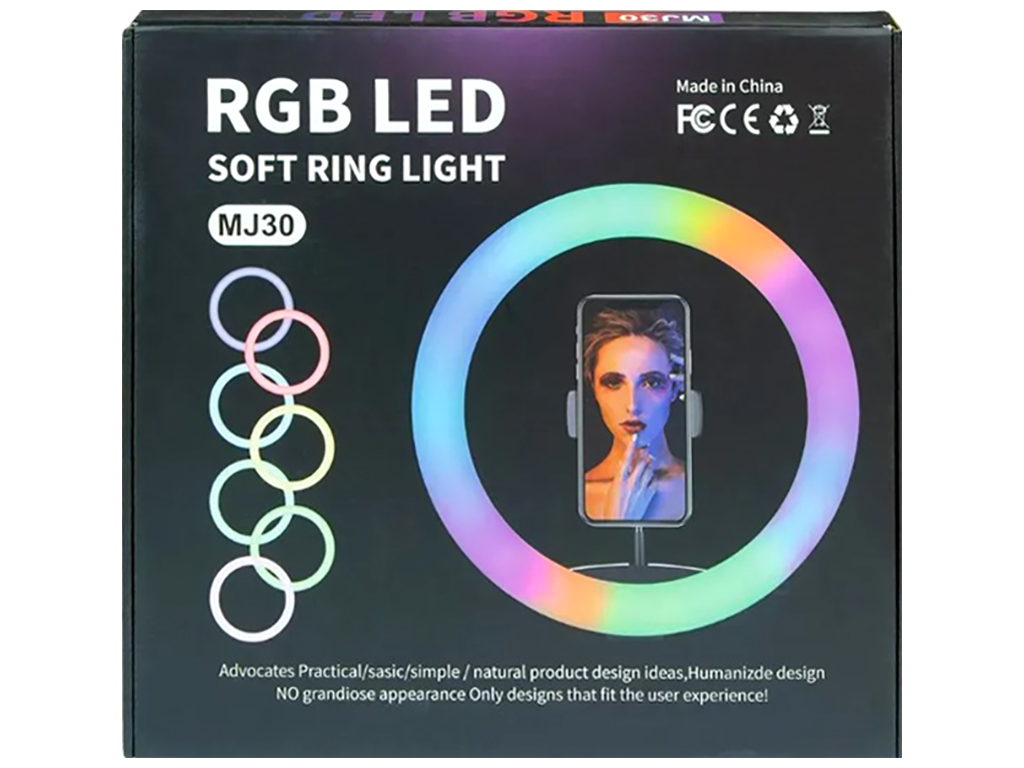 Лампа RGB MJ30 30см Уценка, цвет черный