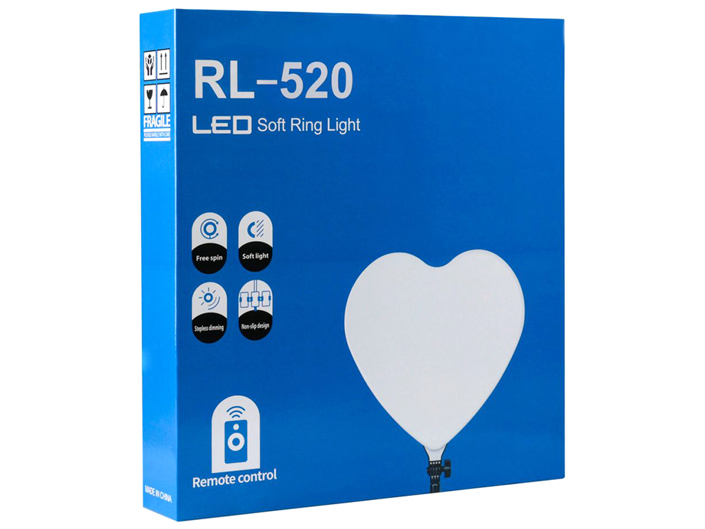 LED Панель RL-520 45см (Heart Style) Remote, цвет черный