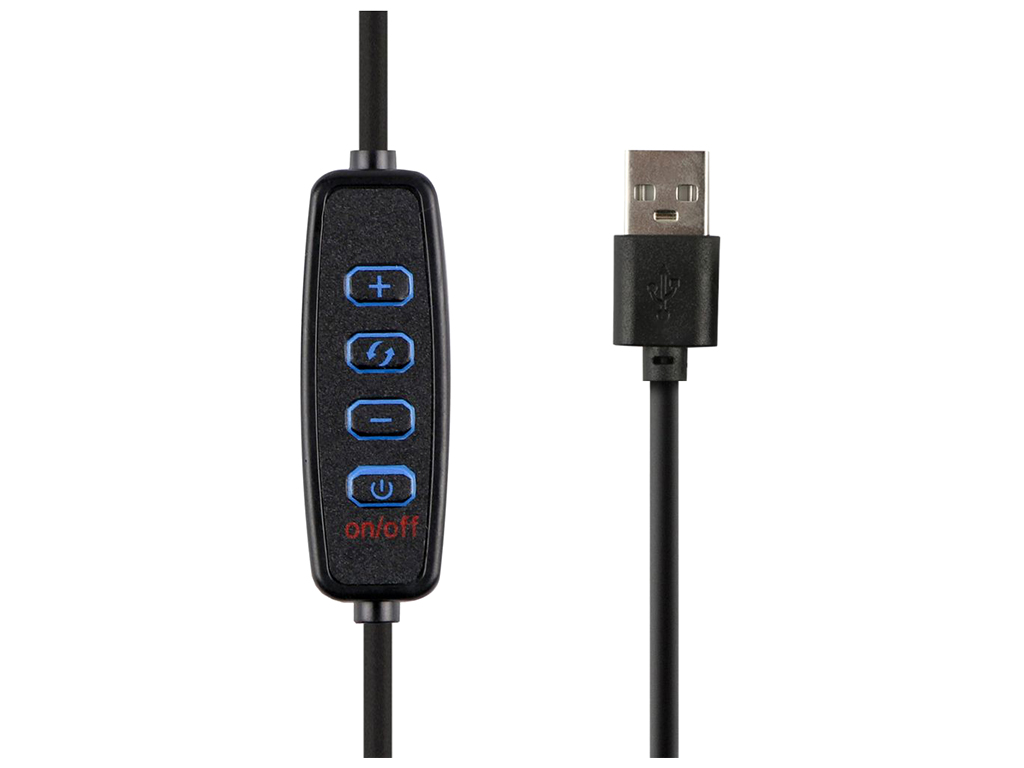 Настольная Кольцевая LED Лампа FX308A На Струбцине 6', цвет черный